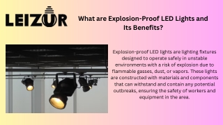 What are Explosion-Proof LED Lights and Its Benefits