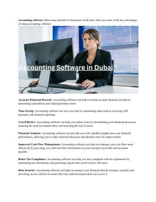 Accounting Software in Dubai