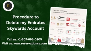 How to Delete Emirates Skywards Account