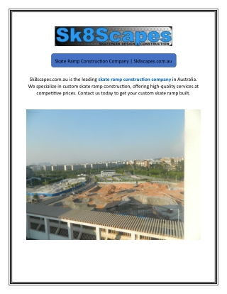 Skate Ramp Construction Company | Sk8scapes.com.au