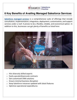 6 Key Benefits of Availing Managed Salesforce Services