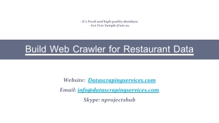 Build Web Crawler for Restaurant Data