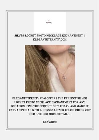 Silver Style Personalized Photo Pendant | Eleganteternity.com