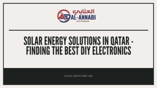 Solar Energy Solutions in Qatar - Finding the Best DIY Electronics