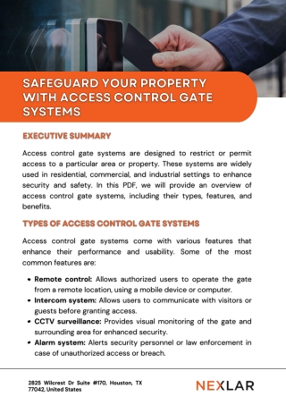 Safeguard Your Property with Access Control Gate Systems