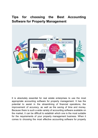 Tips for choosing the Best Accounting Software for Property Management