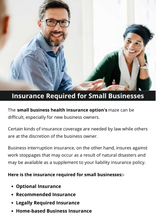 Insurance Required for Small Businesses