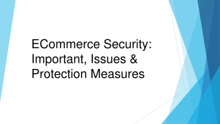 ECommerce Security Important, Issues & Protection Measures