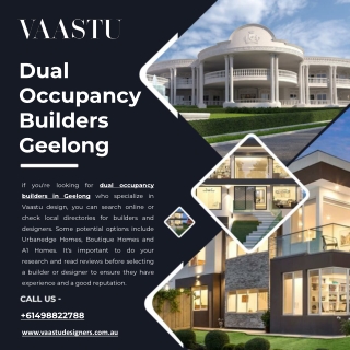 Dual Occupancy Builders Geelong - Vaastu Designers