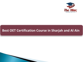 Best OET Certification Course in Sharjah and Al Ain