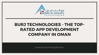 Burj Technologies - The Top-Rated App Development Company in Oman