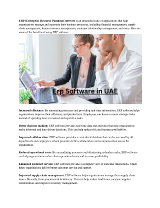 Erp Software in UAE