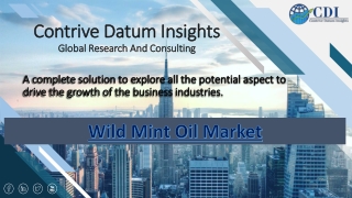 Wild Mint Oil Market is expected to offer significant growth at a CAGR of 4.8%