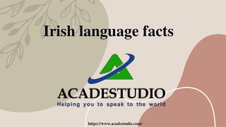 Irish language factsSSSSS