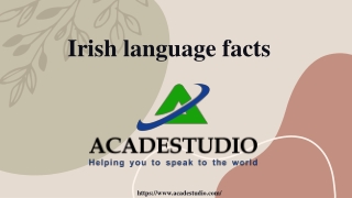 Irish language facts and important points