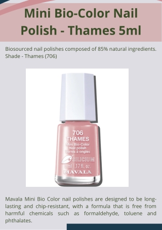 Mini Bio-Color Nail Polish - Thames 5ml