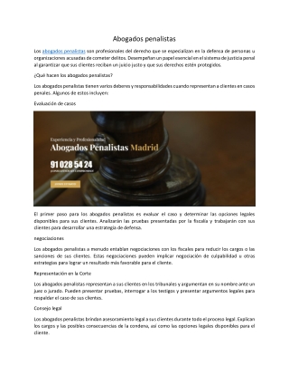 Abogados penalistas