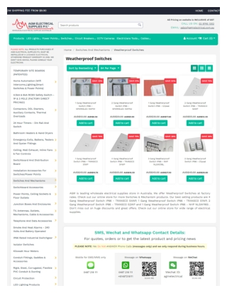 Buy Weatherproof switches From Australia's Leading Wholesaler-AGM