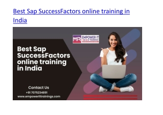 Best Sap SuccessFactors online training in India