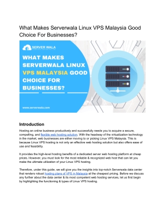 What makes Serverwala Linux VPS UK a good choice for businesses_