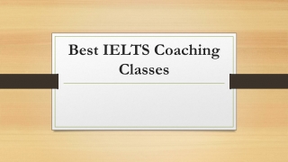 Best IELTS Coaching Classes