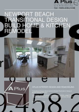 Newport Beach Transitional Design Build Home & Kitchen Remodel