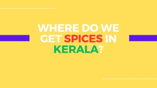 Where do we get spices in Kerala