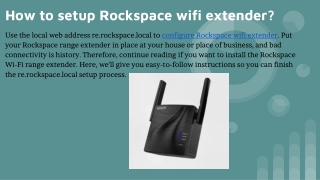 How to setup Rockspace wifi extender_