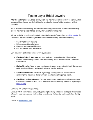 Tips to Layer Bridal Jewelry .docx
