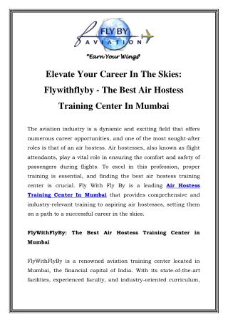 Air Hostess Training Center In Mumbai Call-710087776