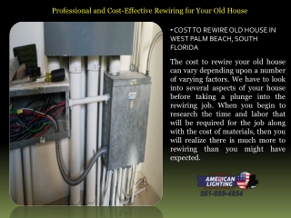 Professional and Cost-Effective Rewiring for Your Old House