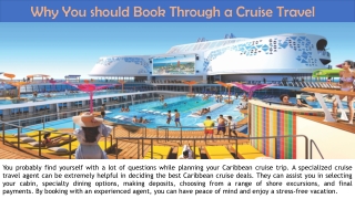 Why You should Book Through a Cruise Travel Agent