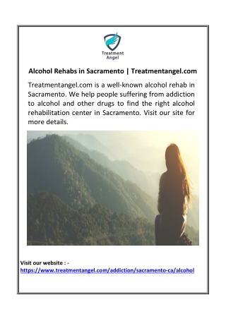 Alcohol Rehabs in Sacramento - Treatmentangel.com