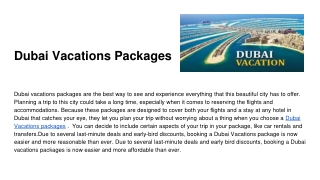 Dubai Vacations Packages 1.7