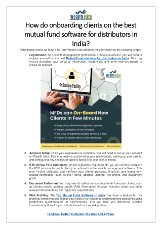 How do onboarding clients on the best mutual fund software for distributors in India