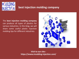 best injection molding company