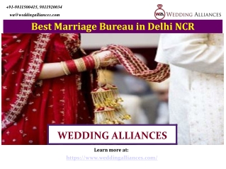 Best Marriage Bureau in Delhi NCR