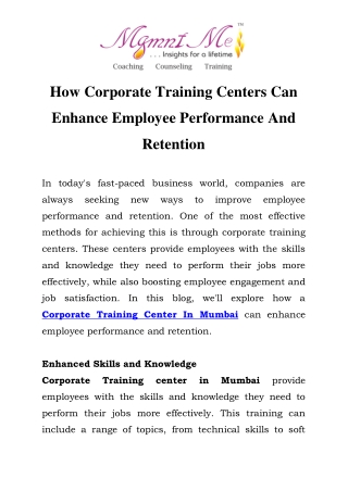 Corporate Training Center In Mumbai Call-7428590012