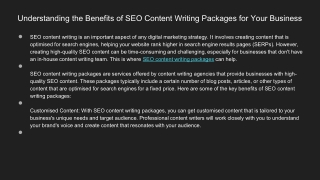 seo content writing packages