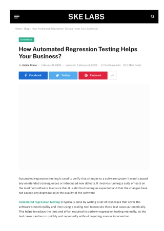 How Automated Regression Testing Helps Your Business