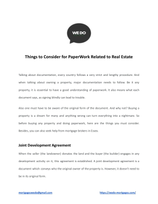 Things to Consider for PaperWork Related to Real Estate