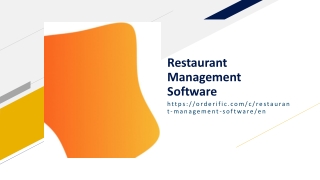 Restaurant Management Software