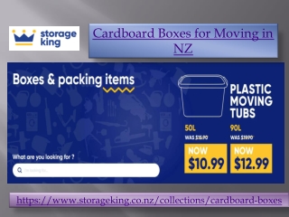 Cardboard Boxes for Moving in NZ PPT