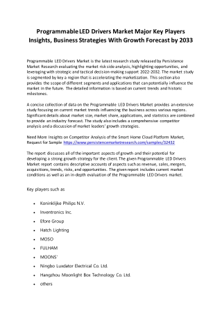 Programmable LED Drivers Market