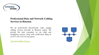 Professional Data and Network Cabling Services in Houston