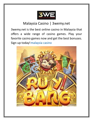 Malaysia Casino 3wemy.net