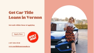 How can I get Car Title Loans in Vernon with bad credit?