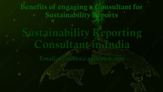 Benefits of engaging a Consultant for Sustainability Reports