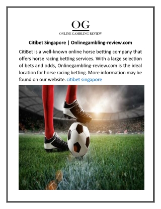 Citibet Singapore Onlinegambling-review