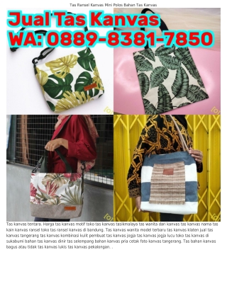 Ô88ᑫ-8౩8I-785Ô (WA) Tas Kanvas Ransel Wanita Tas Goodie Bag Kain Kanvas